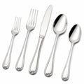 Set di posate 5 pezzi in acciaio inox argento stile classico