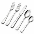 Set posate 5 pezzi in acciaio inox argento lucido per tavola