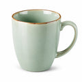 Tazza 400 ml in ceramica verde salvia per bevande calde stile rustico